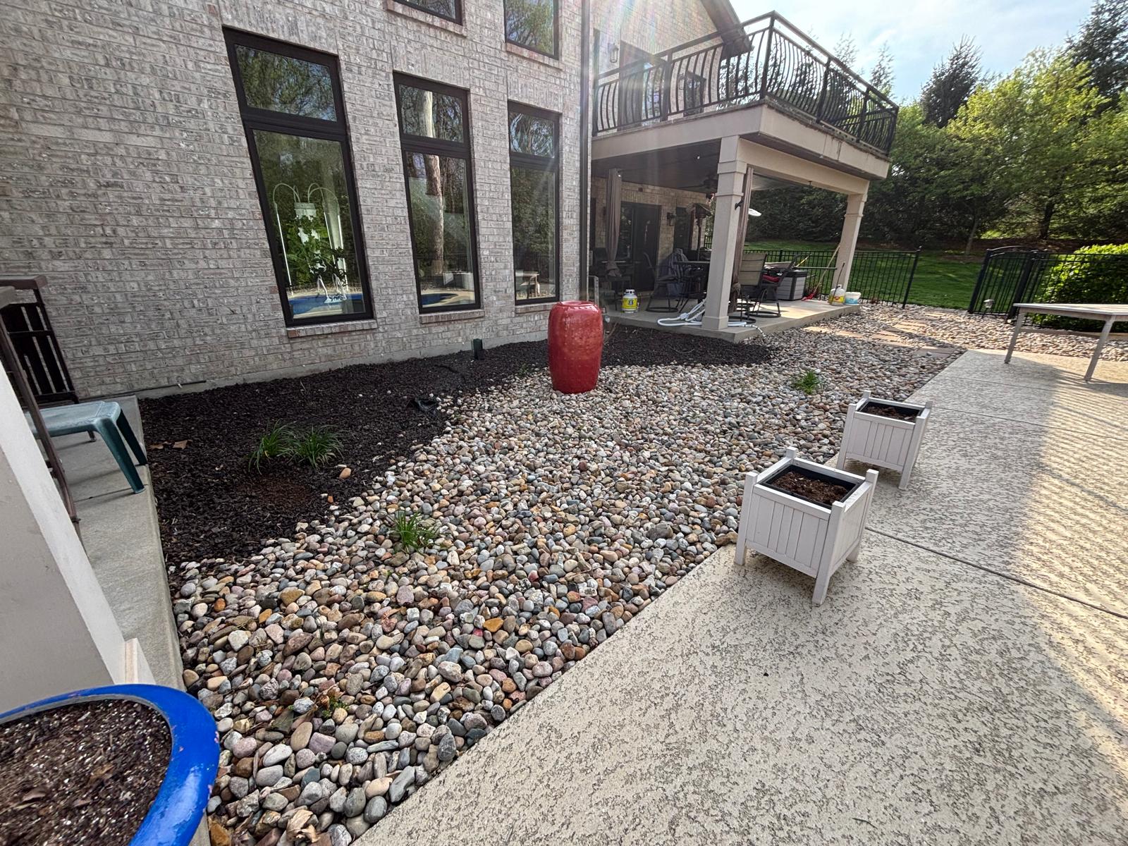 Outdoor area before artificial turf installation